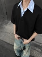 Casual-Herren-Sweatshirt-kurzarm