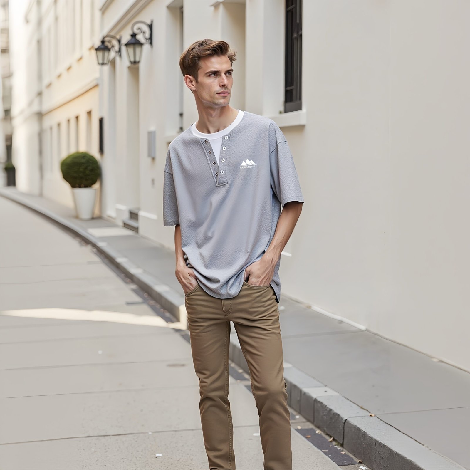 Freizeitkleidung mit V-Ausschnitt für Herren Freizeitkleidung mit V-Ausschnitt für Herren