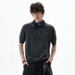 Graues-Herren-Poloshirt