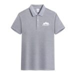 Graues-Poloshirt
