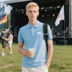 Hellblaues-Herren-T-Shirt