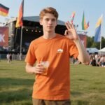 Herren-T-Shirt-orange