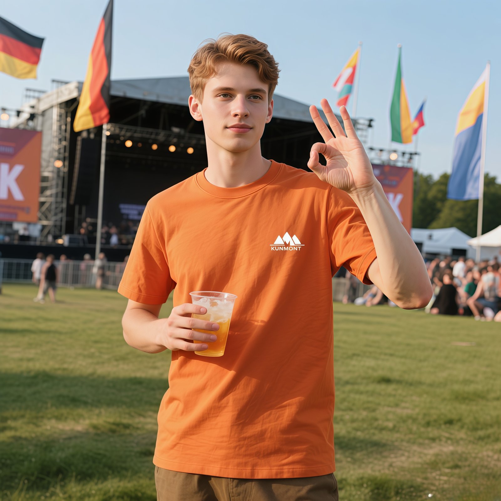 Herren T-Shirt orange Herren-T-Shirt-orange