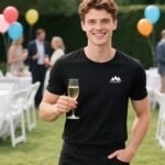 Herren-T-Shirt-schwarz