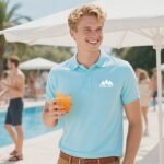 KUNMONT-Herren-Poloshirt-Schlicht-und-Elegant-Hellblau