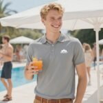 KUNMONT-Herren-Poloshirt-Schlichte-Eleganz-Grau