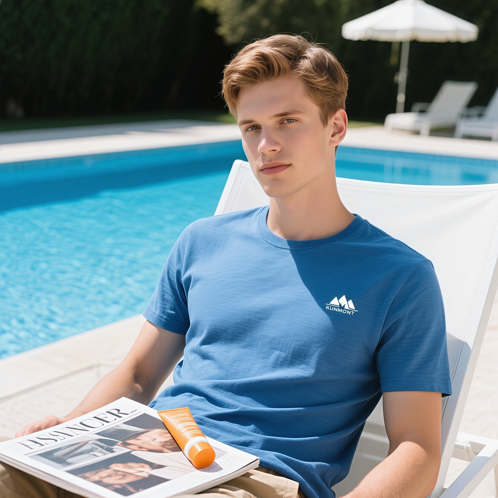 T-Shirt mit Rundhalsausschnitt blau T-Shirt-mit-Rundhalsausschnitt-blau