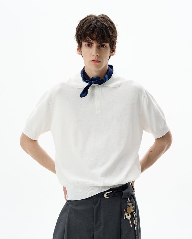 Weißes Poloshirt für Herren Weises-Poloshirt-fur-Herren